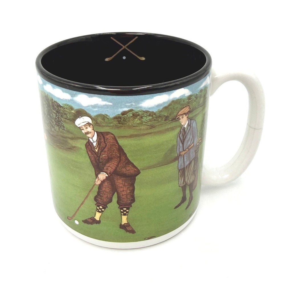 Vintage 1994 Flowers Inc Balloons Golf Mug Men in Knickers Ceramic‎ Coffee Cup